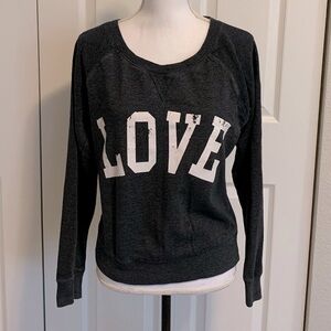 Gray Love crewneck sweatshirt size medium